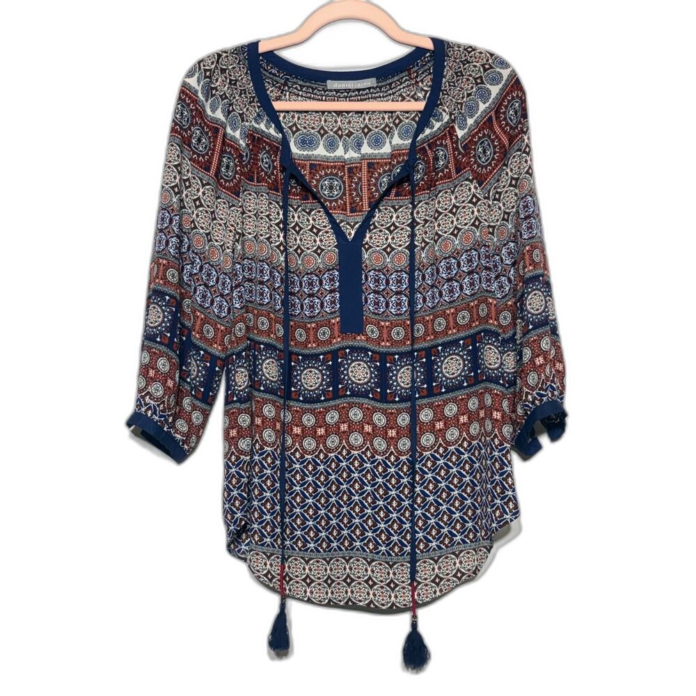 Daniel Rainn (Anthropologie) Bohemian Medallion Boho Tunic Blouse - D12780PR1
